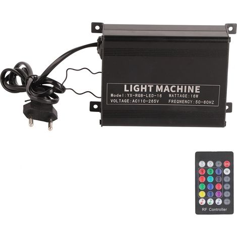Lumières à fibres optiques colorées, contrôle par application mobile, activation sonore, plafonniers RGBW pour la maison et la voiture, prise européenne 100-265 V (1/5)