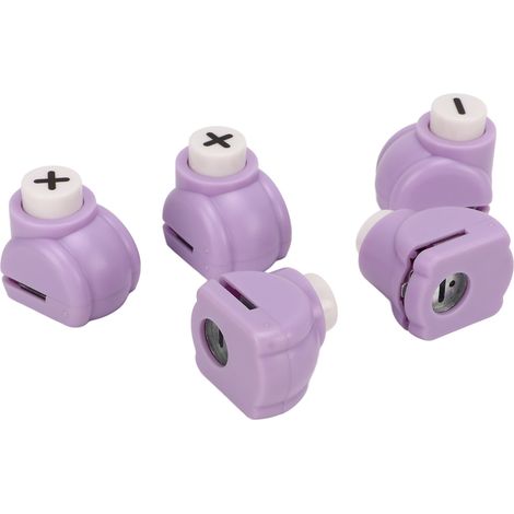 5 pièces perforatrices en papier pour enfants, symboles mathématiques, découpe facile, mini poinçon formes avec poignée ergonomique (1/5)
