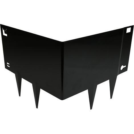 Schwarzer Rasenkanten-Rand Außen-Ecke für Rasenkanten-Rand 24 cm (1/5)