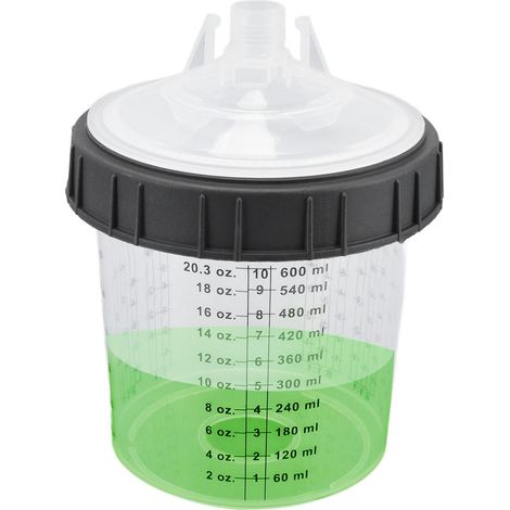 Gobelet jetable pour peinture pulvérisateur 600ml avec couvercle, accessoire de mélange peinture