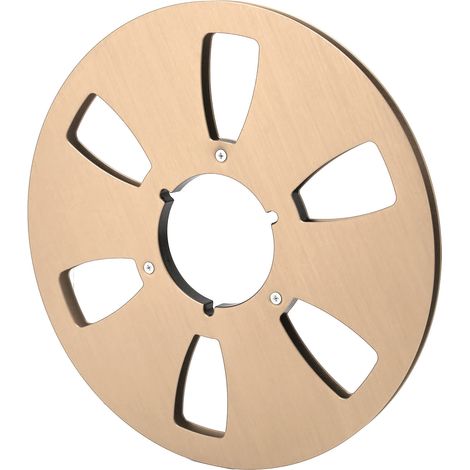 Bobine réceptrice vide 1/4 10,5 pouces, 6 trous, alliage d'aluminium, ouverture universelle, pièce de machine, bobine réceptrice de bande sonore, or (1/5)