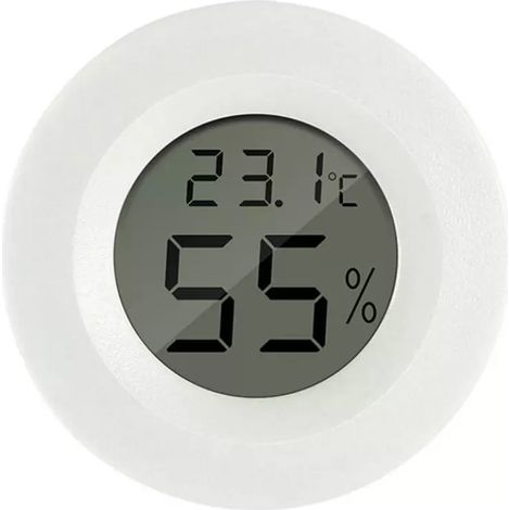 Thermo-Hygrometre Numérique - Affichage LCD Grand Format - Température Et Humidité Intérieures - Échelle °C/°F - 1 Pièce (1/5)
