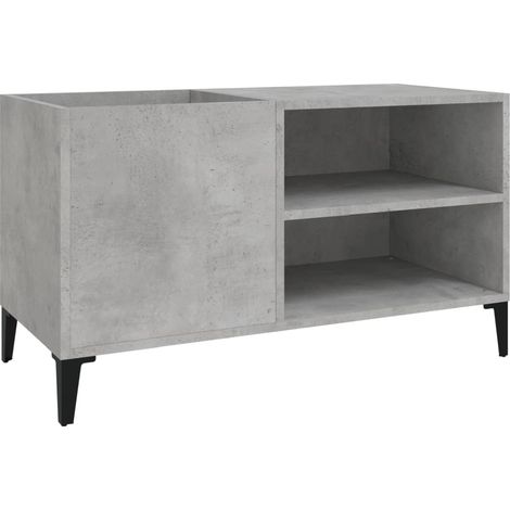 Record Cabinet Concrete Grey 84.5x38x48 cm Engineered Wood vidaXL (1/5)