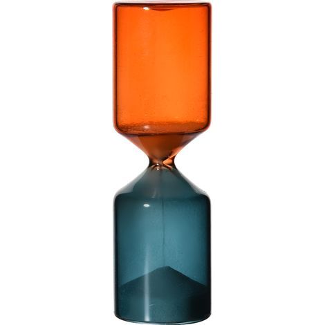 Sablier en forme de sablier. objet de décoration en verre. cadeau d'anniversaire original et unique (1/4)