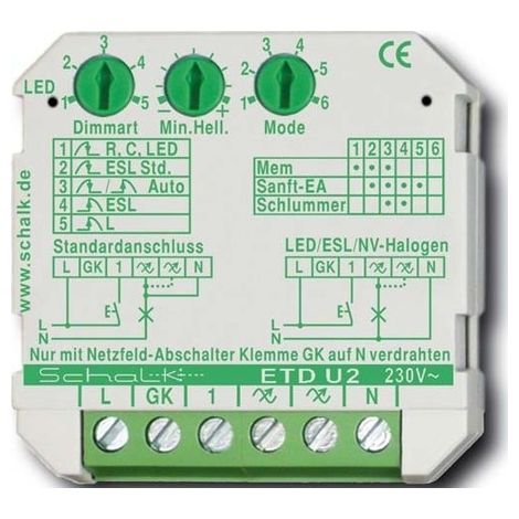 Dimmer elettronico compatto grigio Schalk