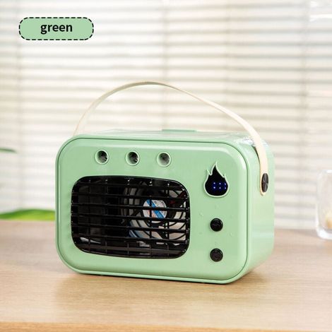 Air frais et humidification deux en un Mini ventilateur USB 500 mAh, batterie longue durée, refroidissement portable de bureau