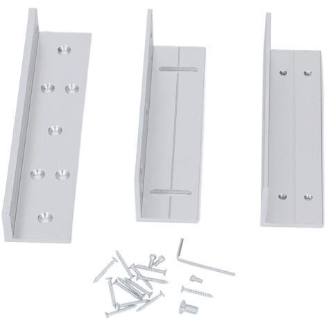 Soporte de bloqueo electromagnético en forma de Z y L, fuerza de sujeción de 180 kg, aleación de aluminio de 168 mm, kit electromagnético para puertas interiores. (1/5)