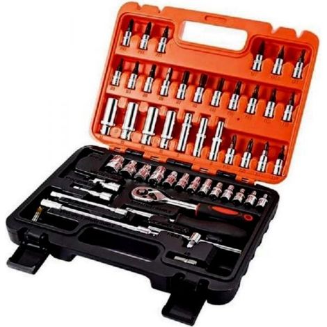 SET CHIAVI A BUSSOLA CON CRICCHETTO 53 PEZZI CHROME VANADIUM IN VALIGETTA (1/5)