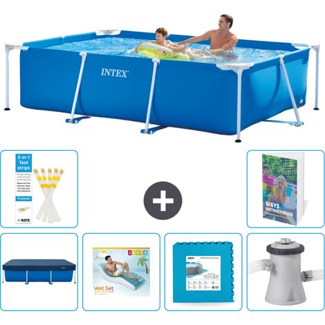 Rechteckiger Frame Pool - 260x160x65 cm - 7-teilig S129