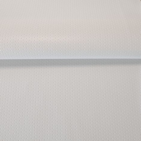 Tissu simili cuir façon balle de golf Blanc 140 cm