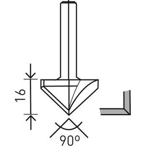 491001 Festool Fresa per cartongesso HW S8 D32/90° (1/10)