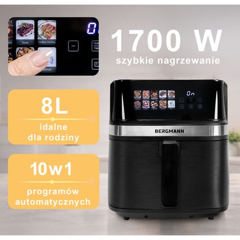 Freidora de grasa BERGMANN YI de 1 c谩mara, 8 l, 1700 W, libro N