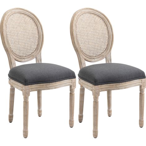 Esszimmerstühle Set aus zwei HOMAIRE, 49x56x96 cm, Grau (1/5)