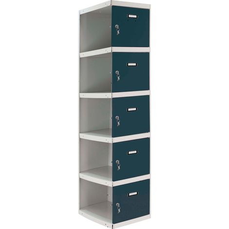 Simonrack Cassettiera in metallo antracite 5 porte 1800x300x500 mm