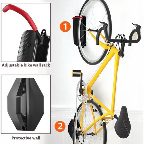 Sistema de suspensión giratorio para bicicletas，Gancho para bicicletas，Soporte de suspensión para bicicletas，Soporte para bicicletas，Negro/Rojo (1/4)