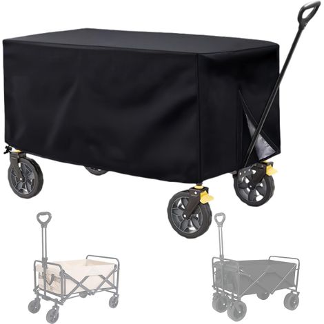 Housse de chariot de transport, imperméable, résistante aux UV, à la poussière, pliable, tissu Oxford 420D, housse de protection pour chariot de jardin (1/5)