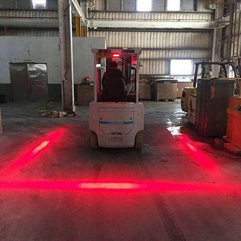 2 sets of forklift warning lights, LED boundary lights, area safety reversing red light position lights, single-line 12V/24V waterproof (1/4)
