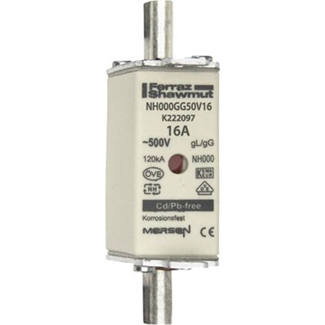 Mersen 1B635.000000 Fusibile NH Misura fusibile = 000 16 A 500 V 1 pz.