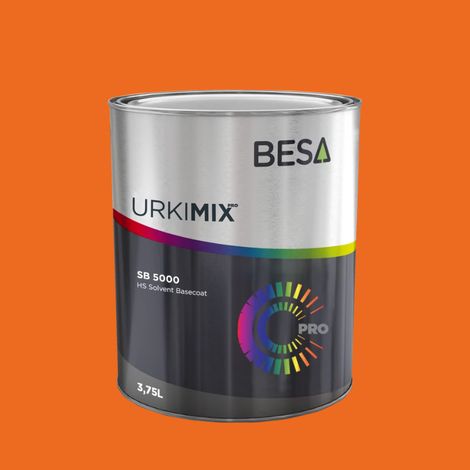 Pot de peinture Polyuréthane / bi composant Orange Rouge Clair RAL 2008  Satin - 1,5 kg