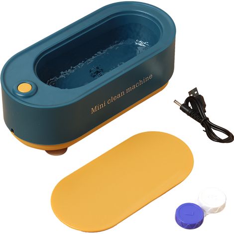 Nettoyeur de bijoux à ultrasons, outil de nettoyage portable, nettoyeur à vibrations haute fréquence pour lentilles de contact, or, argent, lunettes, montres, bagues et pièces de monnaie (1/5)