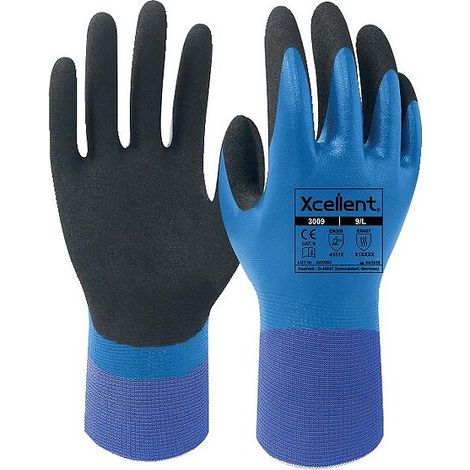 Gants manipulation fine enduction 3/4 nitrile 3009 - sachet de 12 paires Taille 9 - XCELLENT