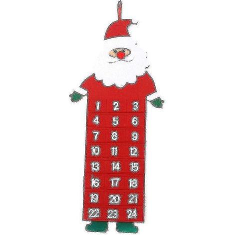 Calendrier de l'Avent de Noël à 24 cases, décoration Père Noël, renne et bonhomme de neige (1/5)