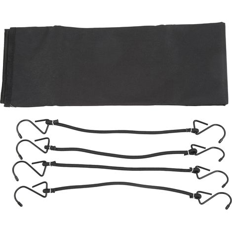 【NX】Housse de climatiseur extérieur étanche à l'eau et à la poussière, résistante, noire, avec 4 crochets métalliques réglables-AquaForge (1/5)