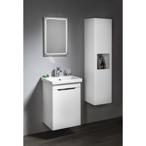 Set de salle de bain ELLA 50, 1x porte, gauche, blanc (1/2)
