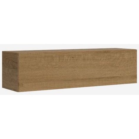 Meuble TV suspendu porte battante chênes naturel Ela L 154cm (1/4)