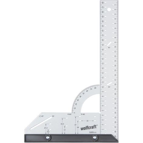 WOLFCRAFT - SQUADRA MULTIUSO PER MISURARE TRACCIARE E TAGLIARE IN MODO GUIDATO 200 X 300 MM. 5205000 (1/10)