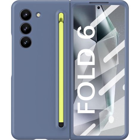 Custodia in vetro e stilo per Samsung Galaxy Z Fold6 5G, blu/verde (1/5)