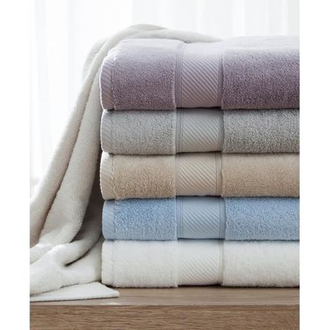 Drap De Bain - 70 x 140 cm - 500 g/m² - Coton 100 % - Zéro Twist - Bleu - Lot De 3 (1/2)