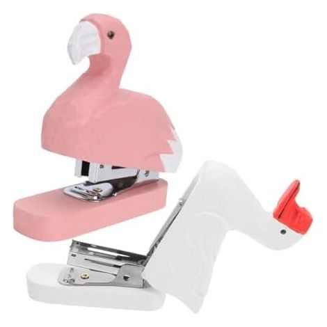 CCYKXAA 2 Pièces Agrafeuse Animale Fournitures De Bureau Pour Femmes Accessoires De Bureau Accessoires De Bureau Amusants Agrafeu (1/4)