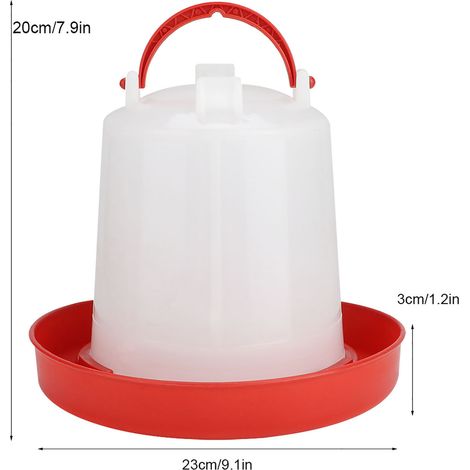 Bebedero y comedero automático para pollos – juego de 10 piezas para granja – modelos de 1 litro y 2,5 litros fabricados en PP resistente – económico, a prueba de fugas, fácil de limpiar (1/5)