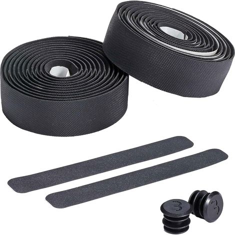Ruban de guidon en gel FlexRibbon BHT-14 pour vélos de route, noir, taille unique (1/2)