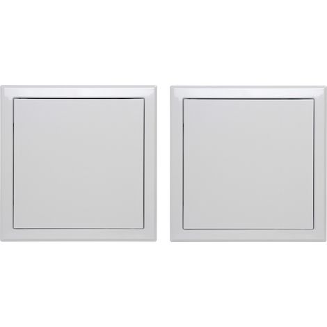 Semin Trappe de Visite Acier - Laquée Blanche 600 x 600 mm - Plaque de Plâtre, Mur et Plafond - Ouverture Pousser & Relâcher (Lot de 2) (1/5)