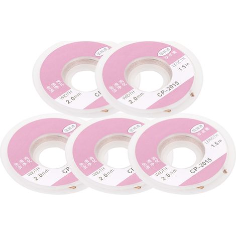 Lot de 5 mèches à dessouder pour câbles en cuivre, accessoire de soudage CP-2015, 1,5 mètre