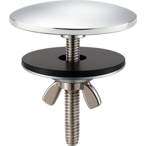 Bouchon d'évier - - - Laiton chromé 5 cm, finition argent élégante pour cuisine et salle de bain, design moderne et durable (1/5)