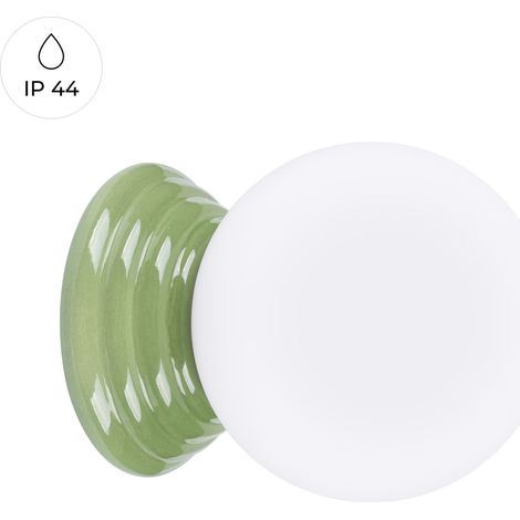 Lámpara de pared Zori verde IP44 (1/5)