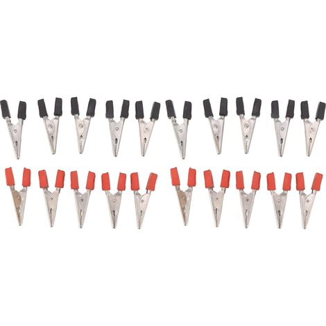Pince ressort 20 pièces inox noir/rouge, pour maison et test (1/5)