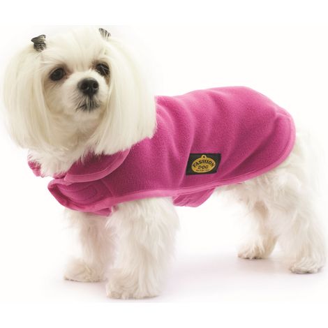Fashion Dog Fleece-Hundemantel - Fuchsia - 30 cm