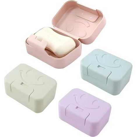 Porte-savon - Non spécifié - Lot de 4 - Plastique PP renouvelable - Étanche - Voyage et camping (1/4)