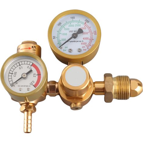 [JAMAIS UTILISÉ]Détendeur de soudage à gaz argon/CO2, manomètre TIG/MIG, débitmètre, bouteille 4500 psi, détendeur, sortie 1/4 po, 6,605 GPM (1/5)