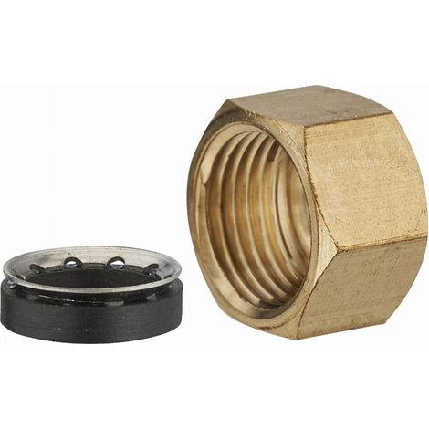 Messingmutter + Mischdichtung weiblich F1/2' (15x21) für Kupferrohr NOYON & THIEBAULT - Ø 12 mm - 460G-1512L1