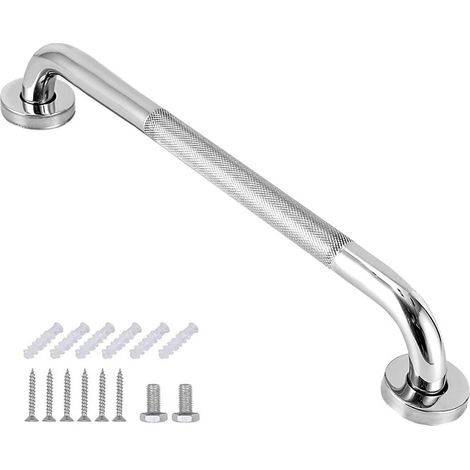 Barra de apoyo para baño, asa de bañera de acero inoxidable SUS 304 con agarre antideslizante, barra de apoyo para inodoro para personas mayores/discapacitadas/niños/mujeres embarazadas, 30 cm (1/5)