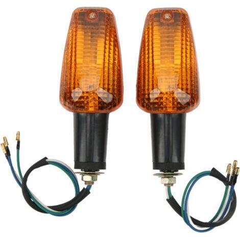 Set of 2 ultra-bright waterproof turn signals for CB400, CBR929RR, CBR954RR and CBR600F4i motorcycles (black and yellow) (1/5)