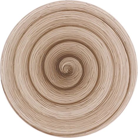 Grauer Memento Teller aus handbemalter Keramik Ø 27,5 cm