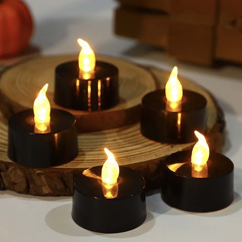 Moule À Bougie Électronique - 24 Pièces - LED Sans Flamme - Hauteur 3,8 cm - Diamètre 3,8 cm - Pour Décoration Festive Halloween Noël Action De Grâce (1/5)