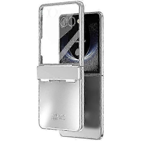 Coque de protection rigide en polycarbonate électroplaqué avec protection d'écran, compatible avec le Samsung Galaxy Z Flip7 5G (1/4)