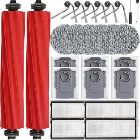 26 accesorios compatibles con el robot aspirador Roborock QV 35A/QV 35S: 2 cepillos principales，6 bolsas para el polvo，6 mopas，4 filtros HEPA (1/5)